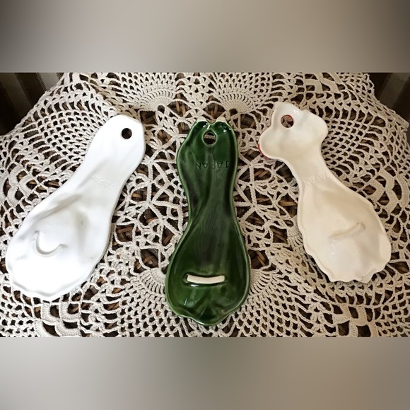Set of 3 Vintage spoon rests - Picture 2 of 4